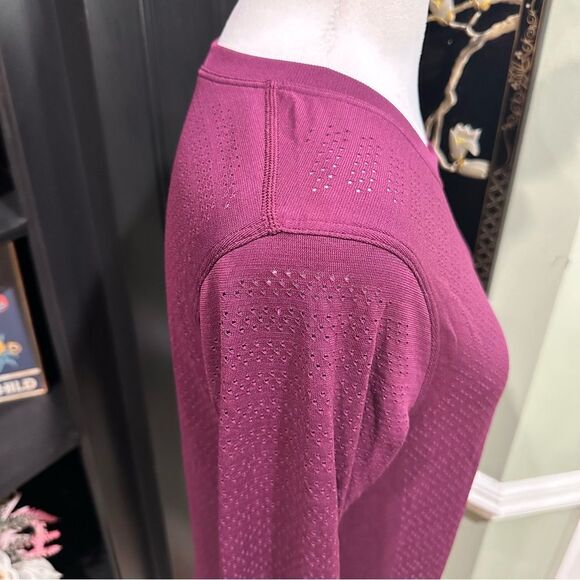 Lululemon Swiftly Tech Long Sleeve Crew – Dark Berry Purple – Size 8 - Picture 3 of 9
